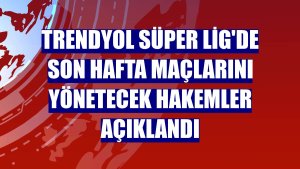 Trendyol Süper Lig'de son hafta maçlarını yönetecek hakemler açıklandı