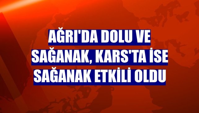 Ağrı'da dolu ve sağanak, Kars'ta ise sağanak etkili oldu