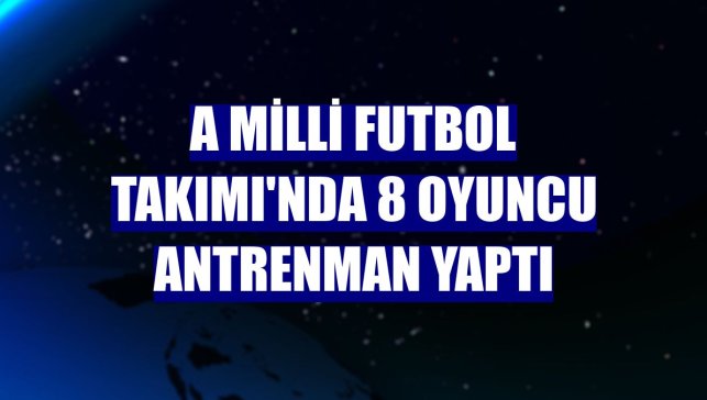 A Milli Futbol Takımı'nda 8 oyuncu antrenman yaptı