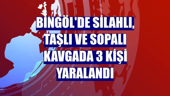 Bingöl'de silahlı, taşlı ve sopalı kavgada 3 kişi yaralandı