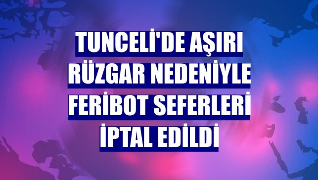 Tunceli'de aşırı rüzgar nedeniyle feribot seferleri iptal edildi