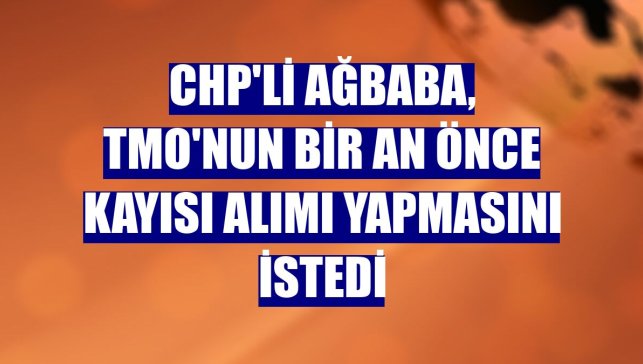 CHP'li Ağbaba, TMO'nun bir an önce kayısı alımı yapmasını istedi