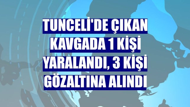 Tunceli'de çıkan kavgada 1 kişi yaralandı, 3 kişi gözaltına alındı