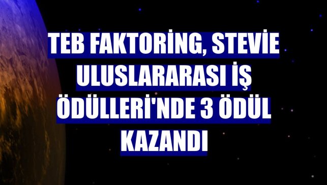 TEB Faktoring, Stevie Uluslararası İş Ödülleri'nde 3 ödül kazandı