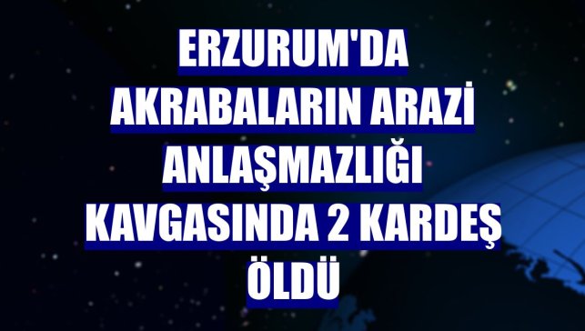 Erzurum'da akrabaların arazi anlaşmazlığı kavgasında 2 kardeş öldü
