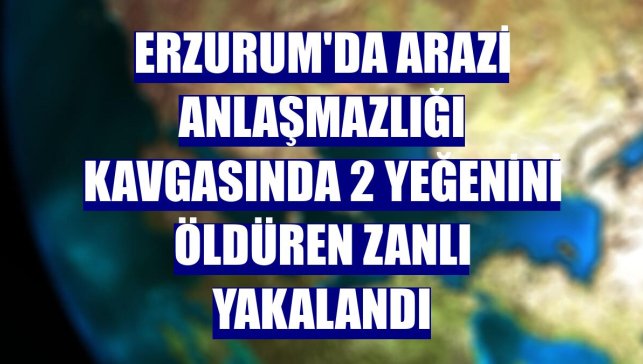 Erzurum'da arazi anlaşmazlığı kavgasında 2 yeğenini öldüren zanlı yakalandı