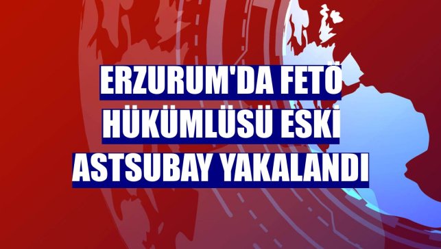 Erzurum'da FETÖ hükümlüsü eski astsubay yakalandı
