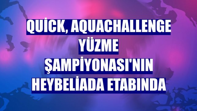 Quick, AquaChallenge Yüzme Şampiyonası'nın Heybeliada etabında
