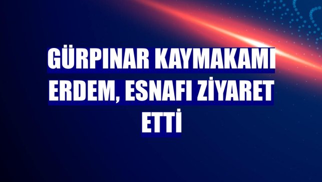 Gürpınar Kaymakamı Erdem, esnafı ziyaret etti
