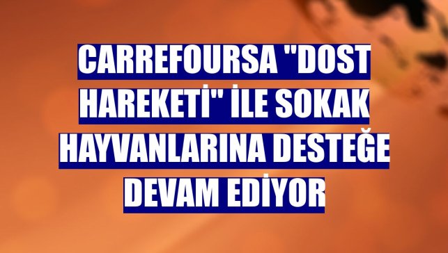 CarrefourSA "Dost Hareketi" ile sokak hayvanlarına desteğe devam ediyor