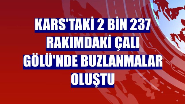 Kars'taki 2 bin 237 rakımdaki Çalı Gölü'nde buzlanmalar oluştu