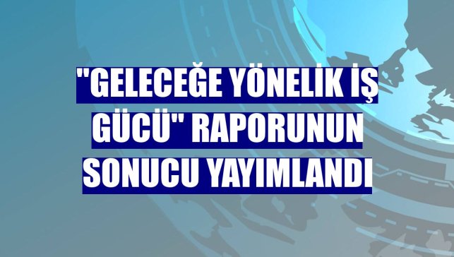 "Geleceğe Yönelik İş Gücü" raporunun sonucu yayımlandı
