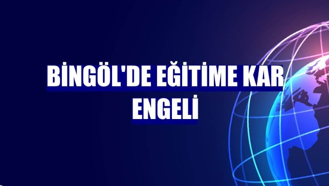 Bingöl'de eğitime kar engeli
