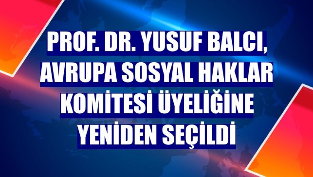 Prof. Dr. Yusuf Balcı, Avrupa Sosyal Haklar Komitesi üyeliğine yeniden seçildi