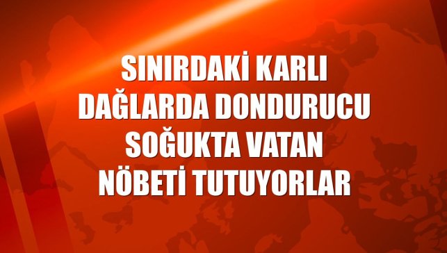 Sınırdaki karlı dağlarda dondurucu soğukta vatan nöbeti tutuyorlar