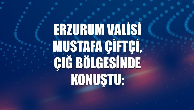 Erzurum Valisi Mustafa Çiftçi, çığ bölgesinde konuştu:
