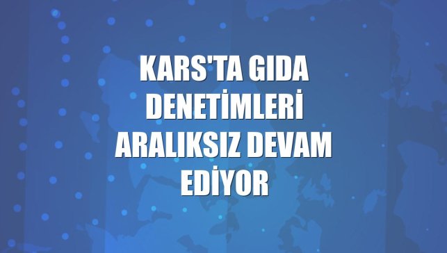 Kars'ta gıda denetimleri aralıksız devam ediyor