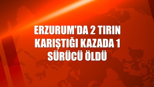 Erzurum'da 2 tırın karıştığı kazada 1 sürücü öldü