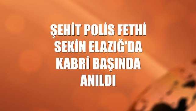 Şehit polis Fethi Sekin Elazığ'da kabri başında anıldı