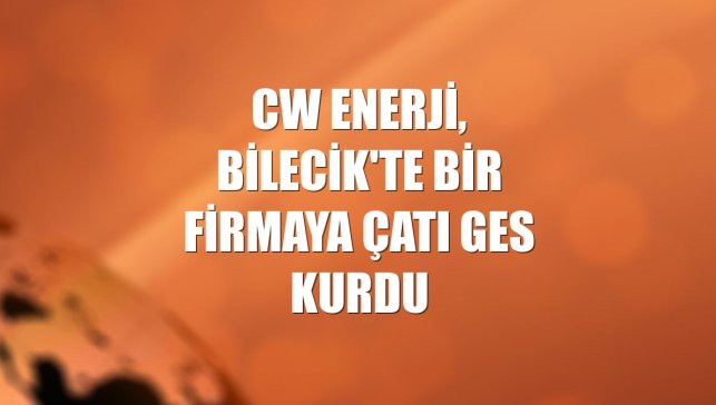 CW Enerji, Bilecik'te bir firmaya çatı GES kurdu