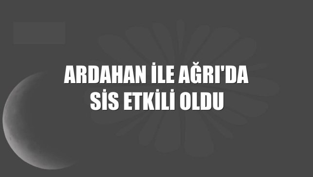 Ardahan ile Ağrı'da sis etkili oldu