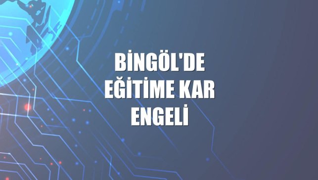 Bingöl'de eğitime kar engeli