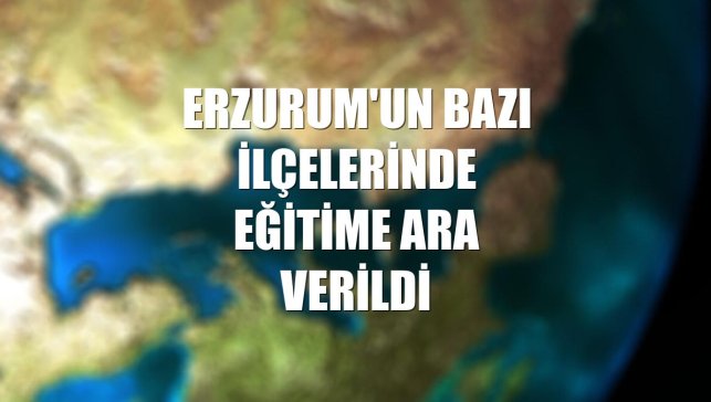 Erzurum'un bazı ilçelerinde eğitime ara verildi