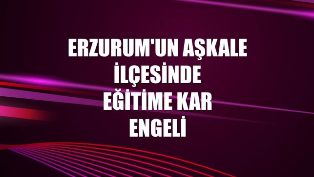 Erzurum'un Aşkale ilçesinde eğitime kar engeli