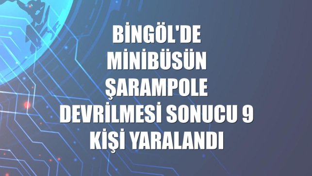 Bingöl'de minibüsün şarampole devrilmesi sonucu 9 kişi yaralandı