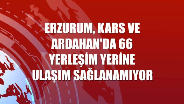 Erzurum, Kars ve Ardahan'da 66 yerleşim yerine ulaşım sağlanamıyor