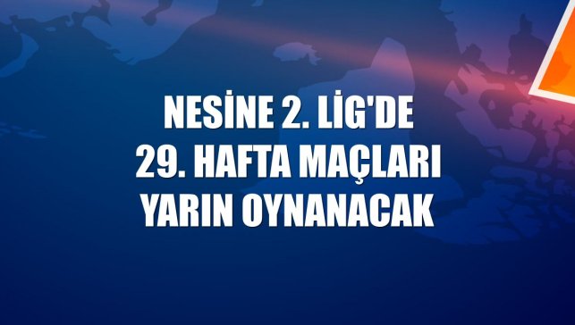 Nesine 2. Lig'de 29. hafta maçları yarın oynanacak