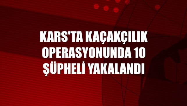 Kars'ta kaçakçılık operasyonunda 10 şüpheli yakalandı