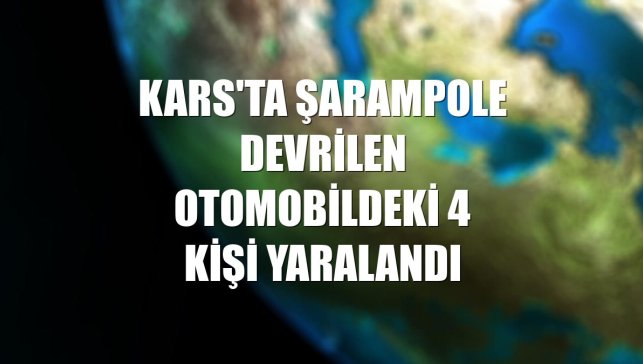 Kars'ta şarampole devrilen otomobildeki 4 kişi yaralandı