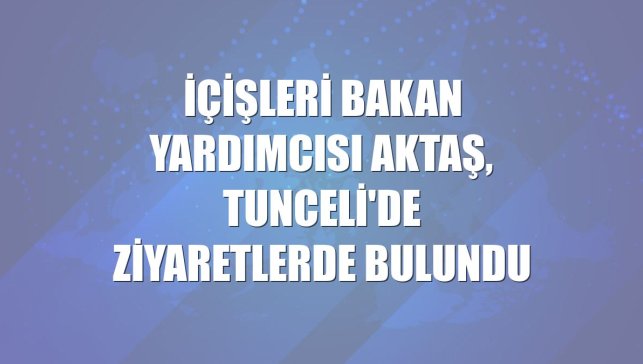 İçişleri Bakan Yardımcısı Aktaş, Tunceli'de ziyaretlerde bulundu