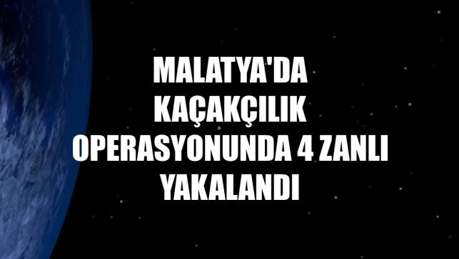 Malatya'da kaçakçılık operasyonunda 4 zanlı yakalandı