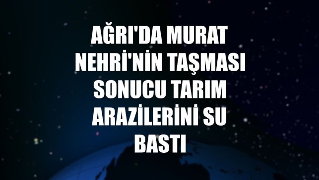 Ağrı'da Murat Nehri'nin taşması sonucu tarım arazilerini su bastı