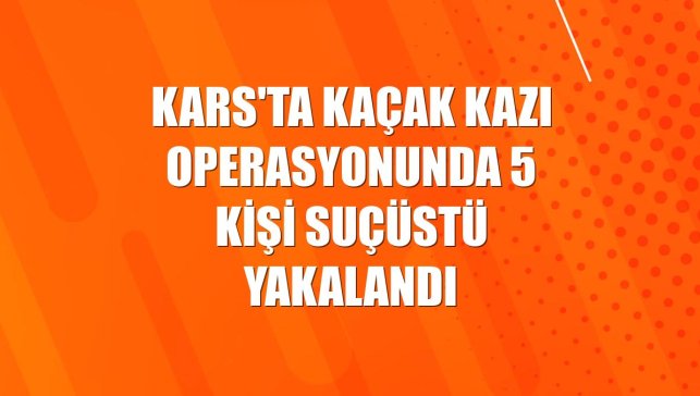 Kars'ta kaçak kazı operasyonunda 5 kişi suçüstü yakalandı