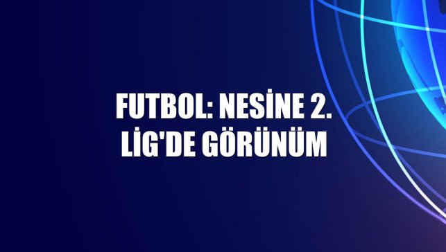 Futbol: Nesine 2. Lig'de görünüm