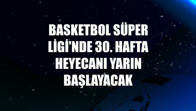 Basketbol Süper Ligi'nde 30. hafta heyecanı yarın başlayacak