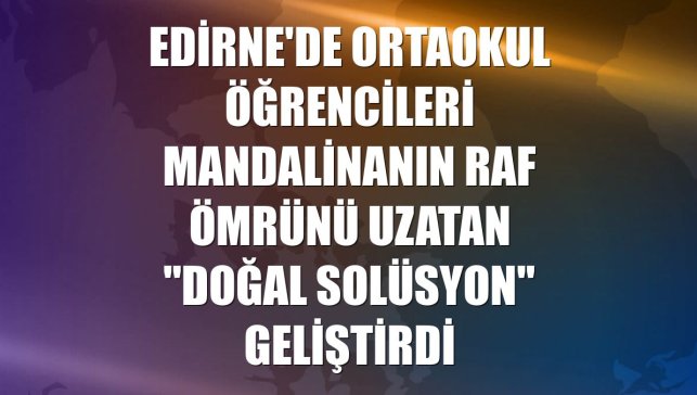 Edirne'de ortaokul öğrencileri mandalinanın raf ömrünü uzatan "doğal solüsyon" geliştirdi