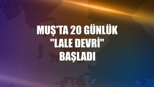 Muş'ta 20 günlük "lale devri" başladı