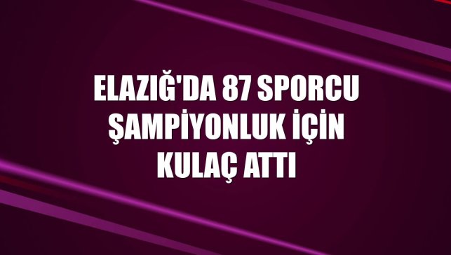 Elazığ'da 87 sporcu şampiyonluk için kulaç attı