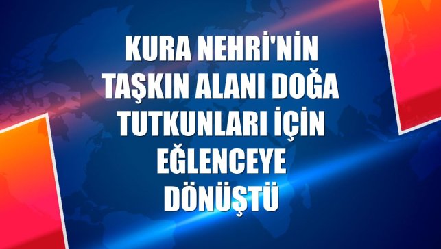 Kura Nehri'nin taşkın alanı doğa tutkunları için eğlenceye dönüştü
