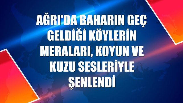Ağrı'da baharın geç geldiği köylerin meraları, koyun ve kuzu sesleriyle şenlendi
