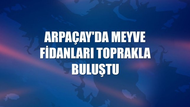 Arpaçay'da meyve fidanları toprakla buluştu