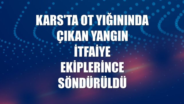 Kars'ta ot yığınında çıkan yangın itfaiye ekiplerince söndürüldü