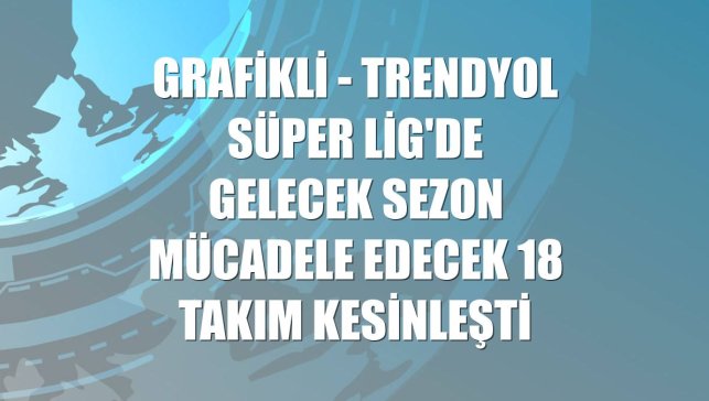 GRAFİKLİ - Trendyol Süper Lig'de gelecek sezon mücadele edecek 18 takım kesinleşti