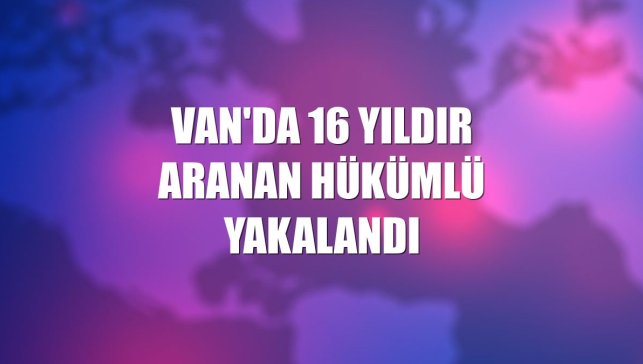 Van'da 16 yıldır aranan hükümlü yakalandı