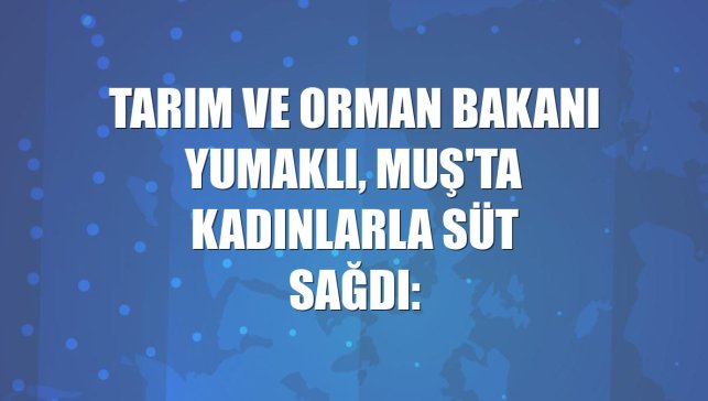 Tarım ve Orman Bakanı Yumaklı, Muş'ta kadınlarla süt sağdı:
