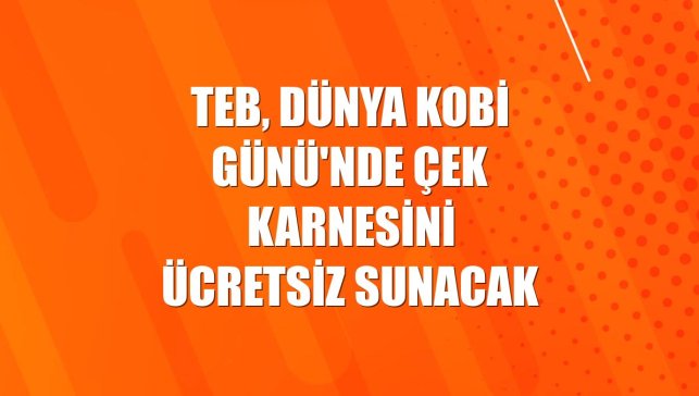 TEB, Dünya KOBİ Günü'nde çek karnesini ücretsiz sunacak